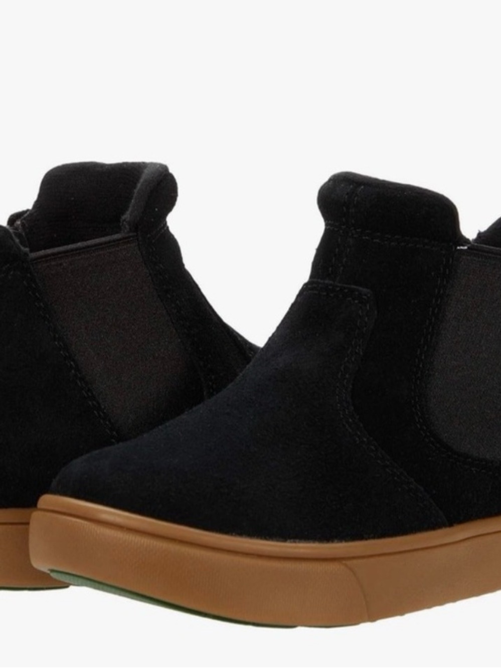 UGG Black suede Kids Hamlin Li Boots.Side zipper. Traction sole. Size 12 toddler
